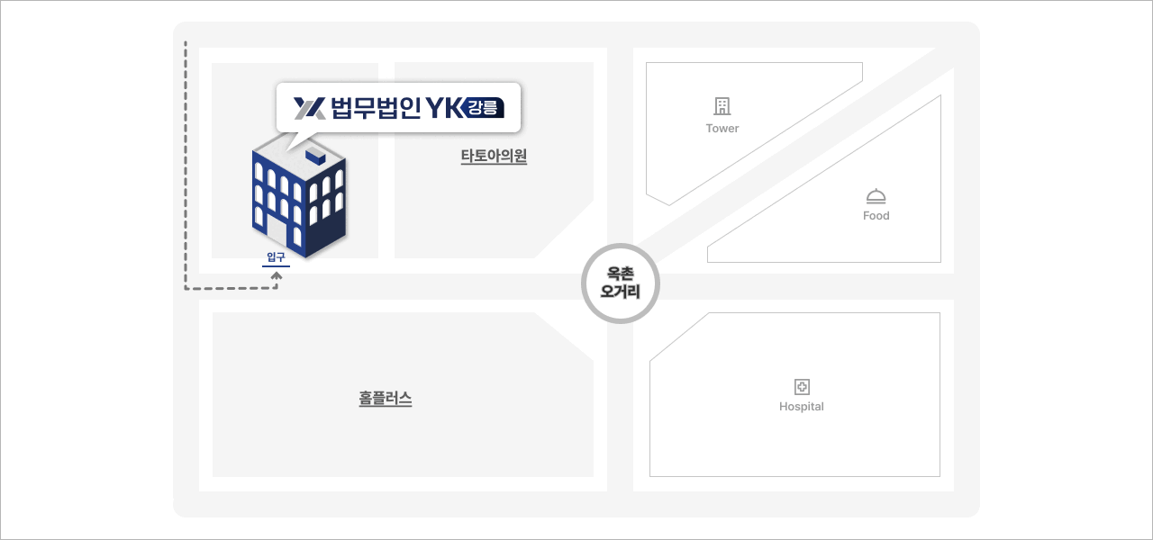 강릉 분사무소 약도